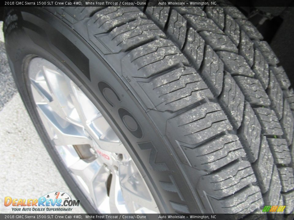 2018 GMC Sierra 1500 SLT Crew Cab 4WD White Frost Tricoat / Cocoa/­Dune Photo #8