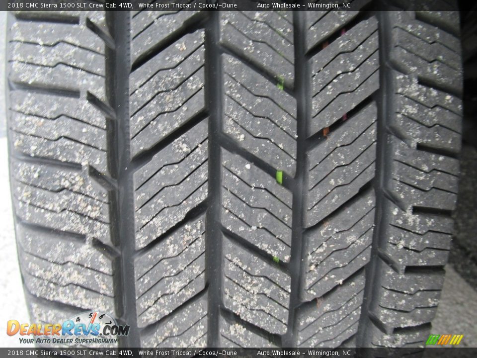 2018 GMC Sierra 1500 SLT Crew Cab 4WD White Frost Tricoat / Cocoa/­Dune Photo #9