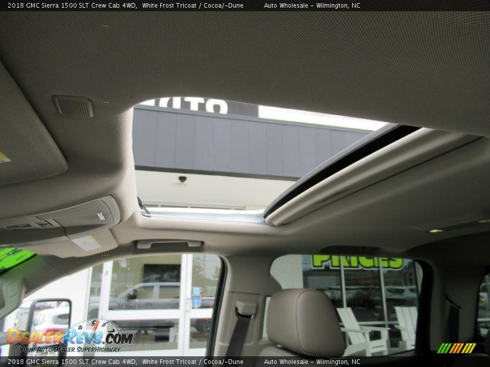 2018 GMC Sierra 1500 SLT Crew Cab 4WD White Frost Tricoat / Cocoa/­Dune Photo #11