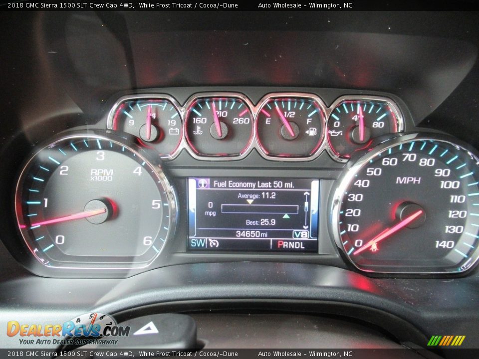 2018 GMC Sierra 1500 SLT Crew Cab 4WD Gauges Photo #16