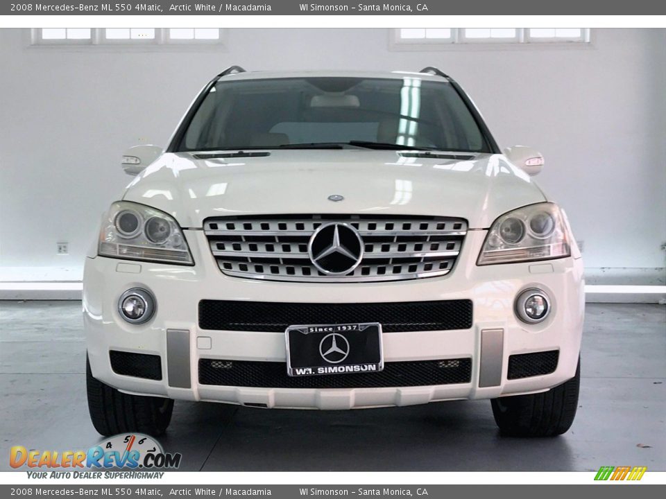 2008 Mercedes-Benz ML 550 4Matic Arctic White / Macadamia Photo #2