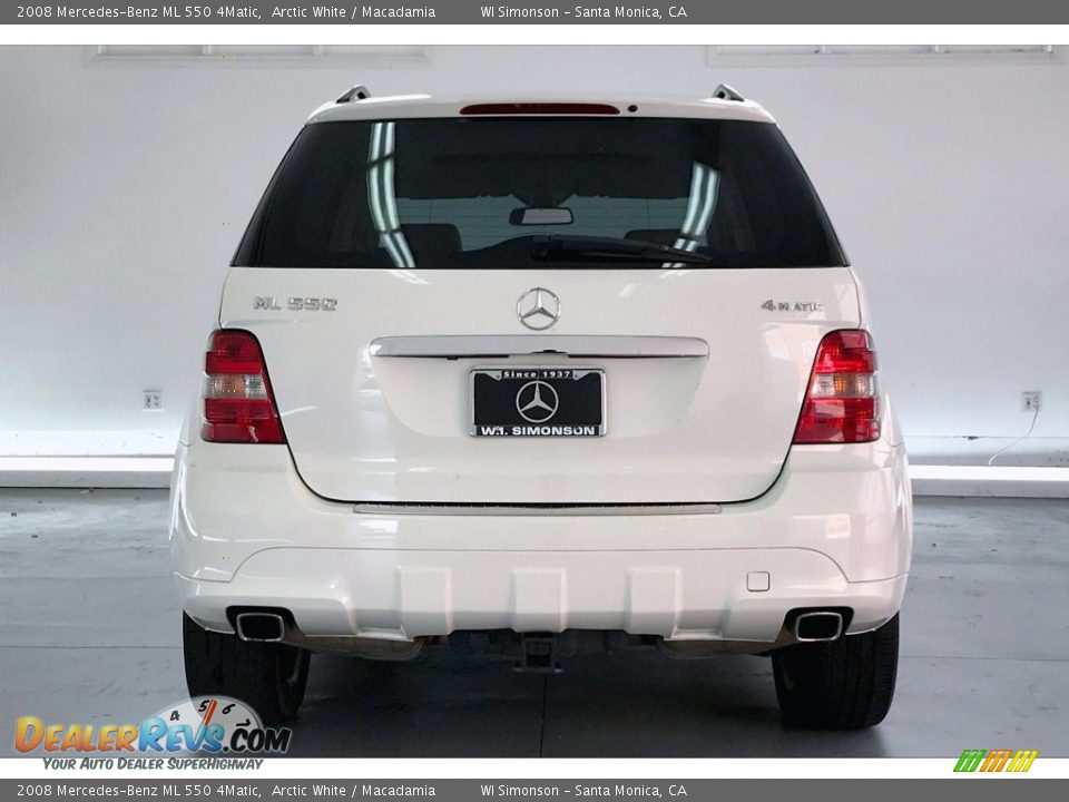 2008 Mercedes-Benz ML 550 4Matic Arctic White / Macadamia Photo #3