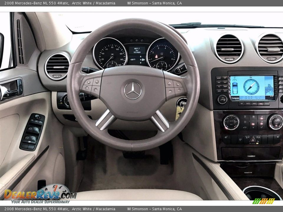 2008 Mercedes-Benz ML 550 4Matic Arctic White / Macadamia Photo #4