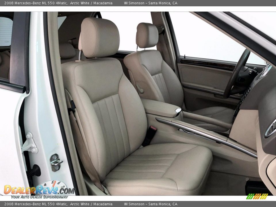 2008 Mercedes-Benz ML 550 4Matic Arctic White / Macadamia Photo #6