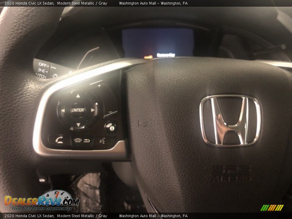 2020 Honda Civic LX Sedan Modern Steel Metallic / Gray Photo #9