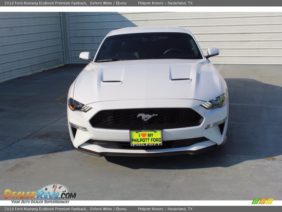 2019 Ford Mustang EcoBoost Premium Fastback Oxford White / Ebony Photo #3