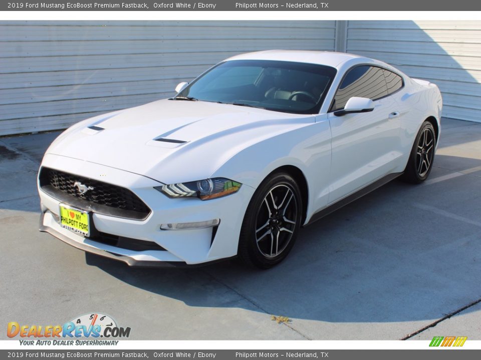 2019 Ford Mustang EcoBoost Premium Fastback Oxford White / Ebony Photo #4