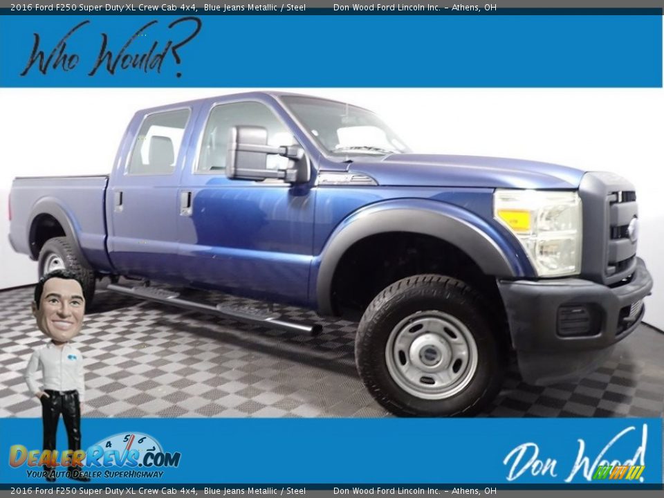 2016 Ford F250 Super Duty XL Crew Cab 4x4 Blue Jeans Metallic / Steel Photo #1