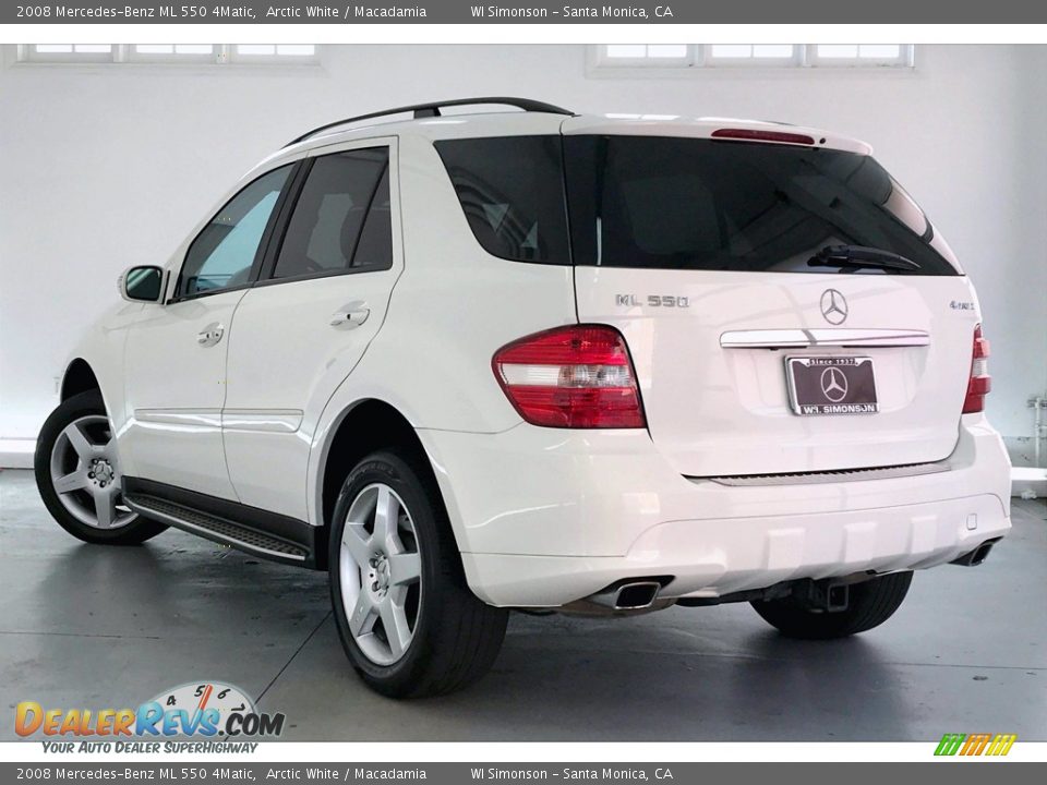 2008 Mercedes-Benz ML 550 4Matic Arctic White / Macadamia Photo #10