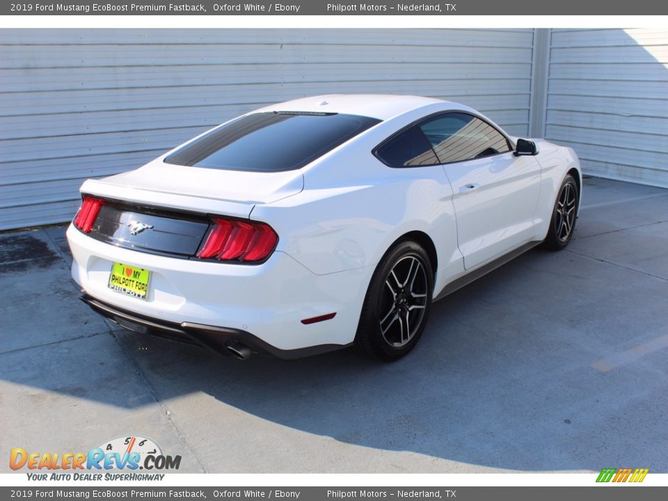 2019 Ford Mustang EcoBoost Premium Fastback Oxford White / Ebony Photo #10