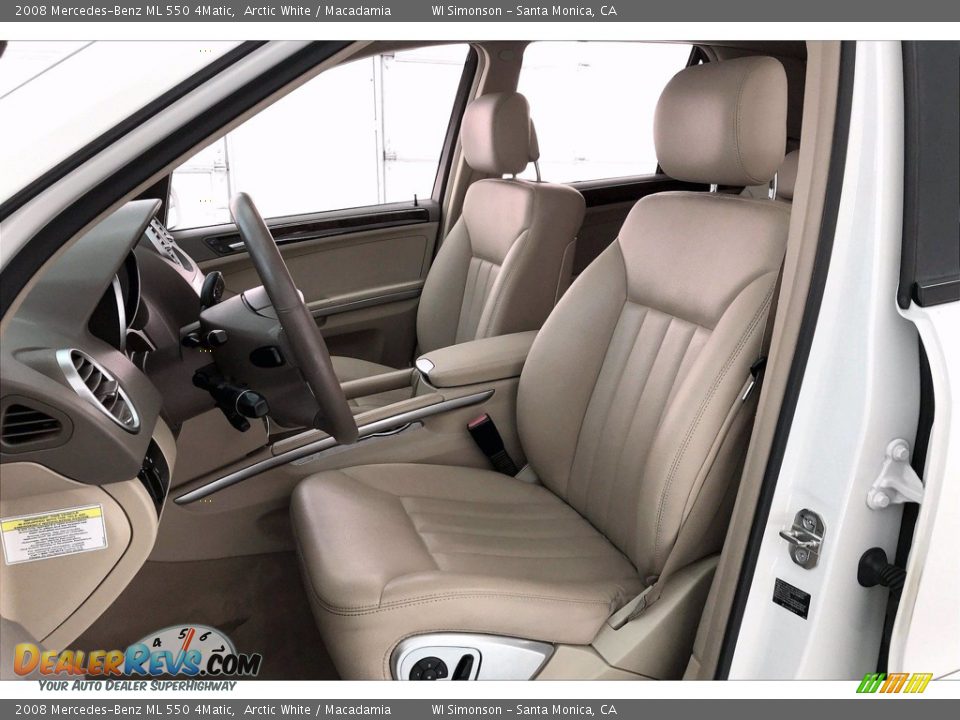 2008 Mercedes-Benz ML 550 4Matic Arctic White / Macadamia Photo #14