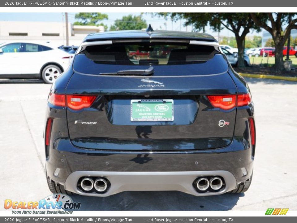 2020 Jaguar F-PACE SVR Santorini Black Metallic / Ebony/Vintage Tan Photo #8