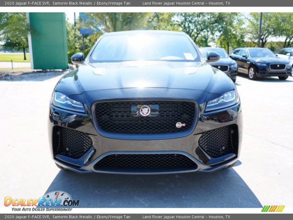 2020 Jaguar F-PACE SVR Santorini Black Metallic / Ebony/Vintage Tan Photo #9