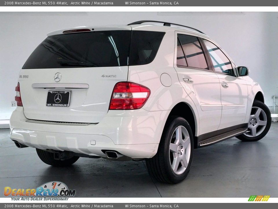 2008 Mercedes-Benz ML 550 4Matic Arctic White / Macadamia Photo #16