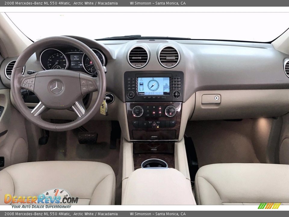 2008 Mercedes-Benz ML 550 4Matic Arctic White / Macadamia Photo #17