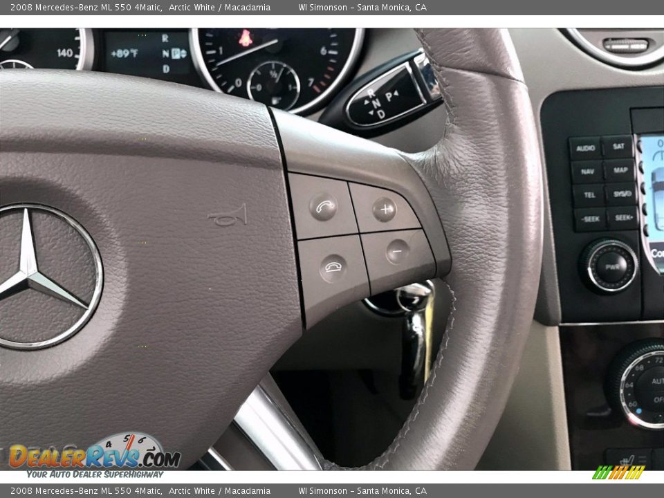 2008 Mercedes-Benz ML 550 4Matic Arctic White / Macadamia Photo #19