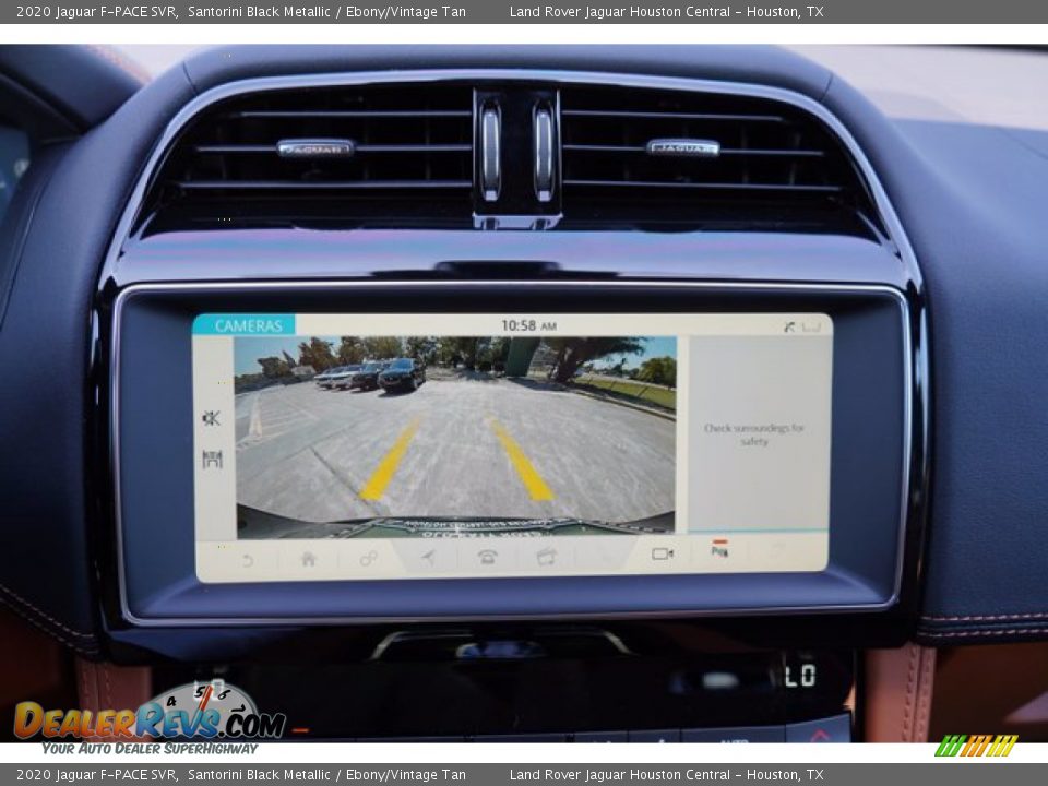 2020 Jaguar F-PACE SVR Santorini Black Metallic / Ebony/Vintage Tan Photo #16