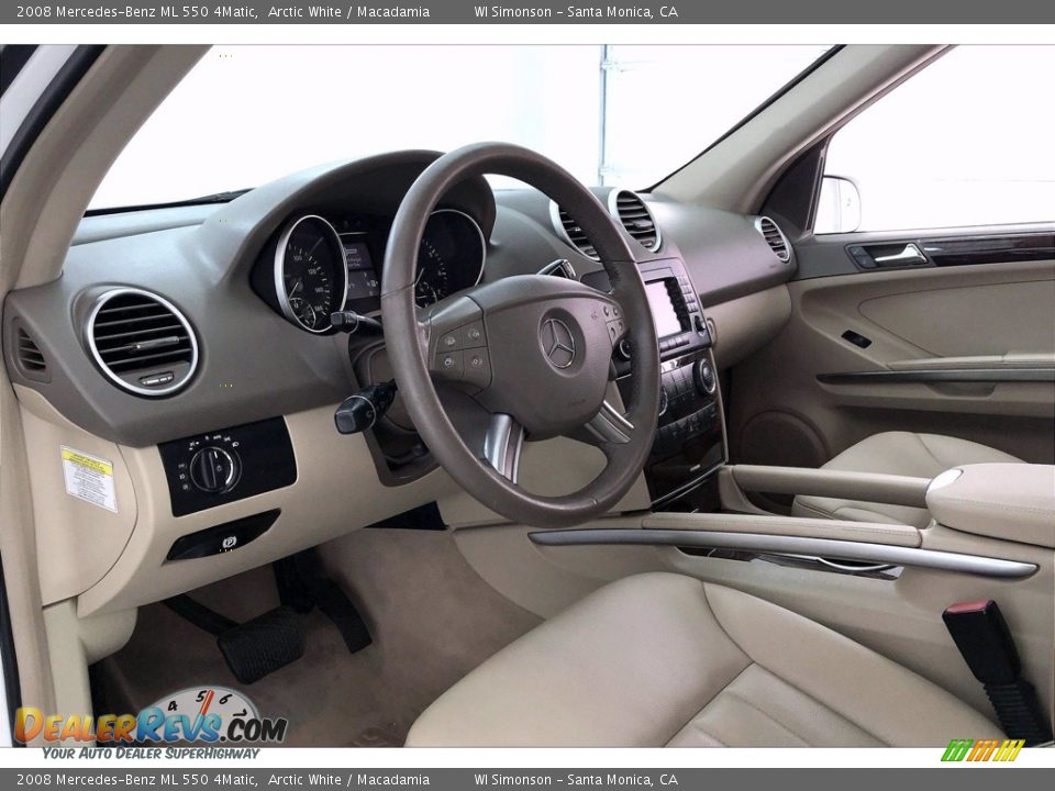 2008 Mercedes-Benz ML 550 4Matic Arctic White / Macadamia Photo #22