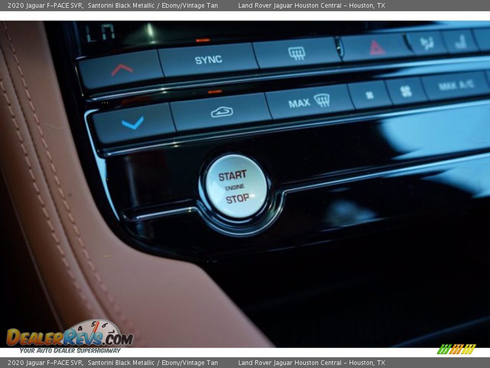 2020 Jaguar F-PACE SVR Santorini Black Metallic / Ebony/Vintage Tan Photo #19