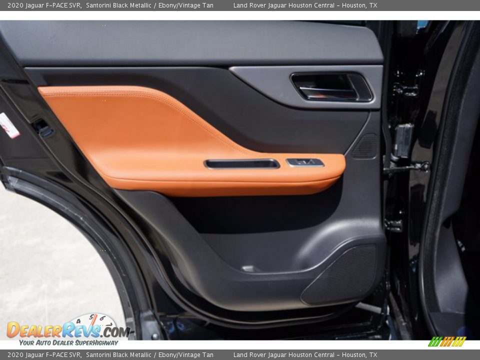 2020 Jaguar F-PACE SVR Santorini Black Metallic / Ebony/Vintage Tan Photo #24