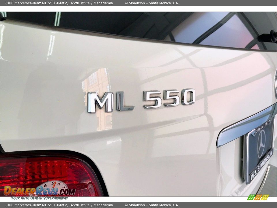 2008 Mercedes-Benz ML 550 4Matic Arctic White / Macadamia Photo #27