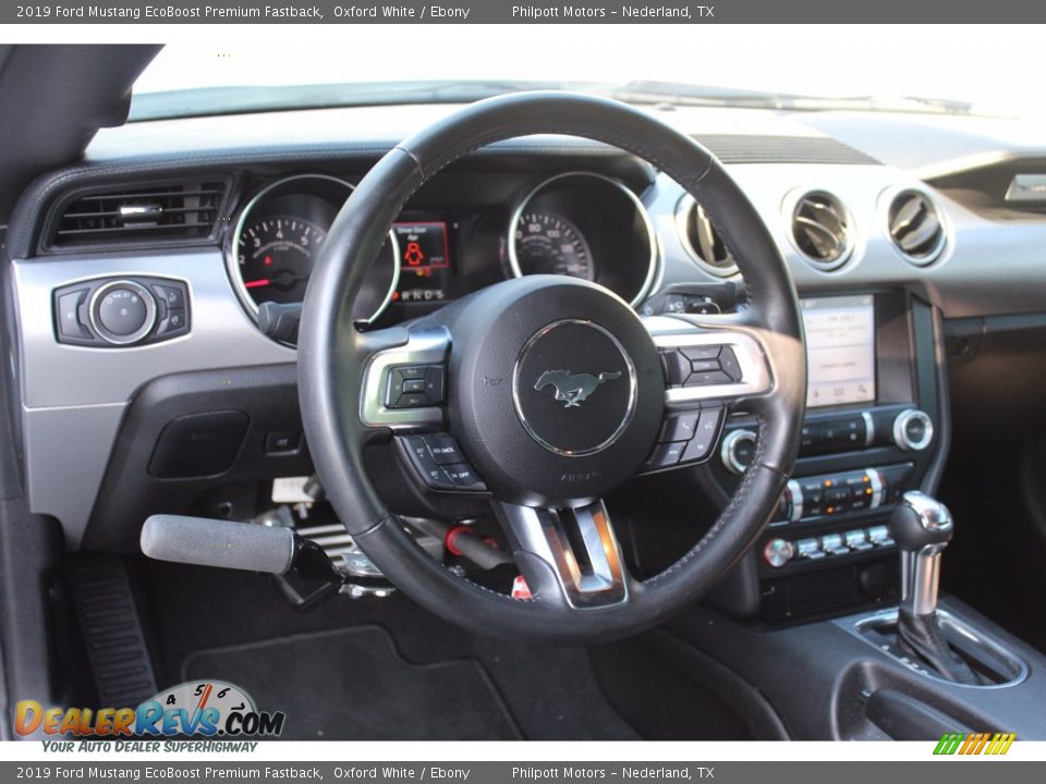 2019 Ford Mustang EcoBoost Premium Fastback Oxford White / Ebony Photo #26