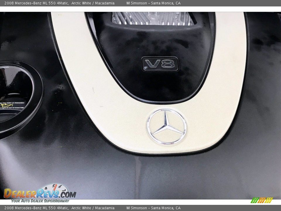 2008 Mercedes-Benz ML 550 4Matic Arctic White / Macadamia Photo #31