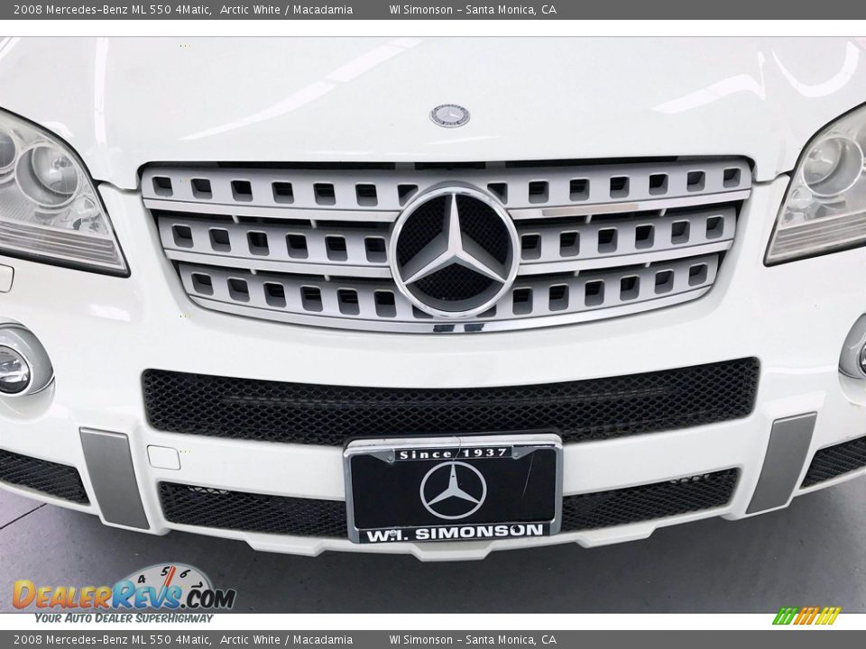 2008 Mercedes-Benz ML 550 4Matic Arctic White / Macadamia Photo #33
