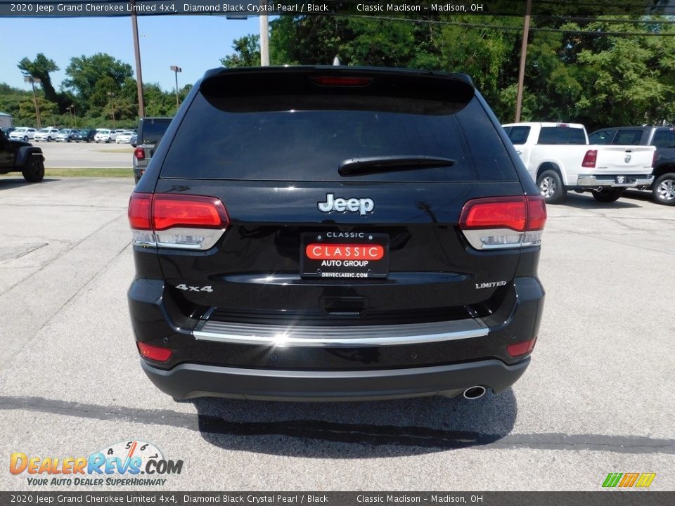 2020 Jeep Grand Cherokee Limited 4x4 Diamond Black Crystal Pearl / Black Photo #6