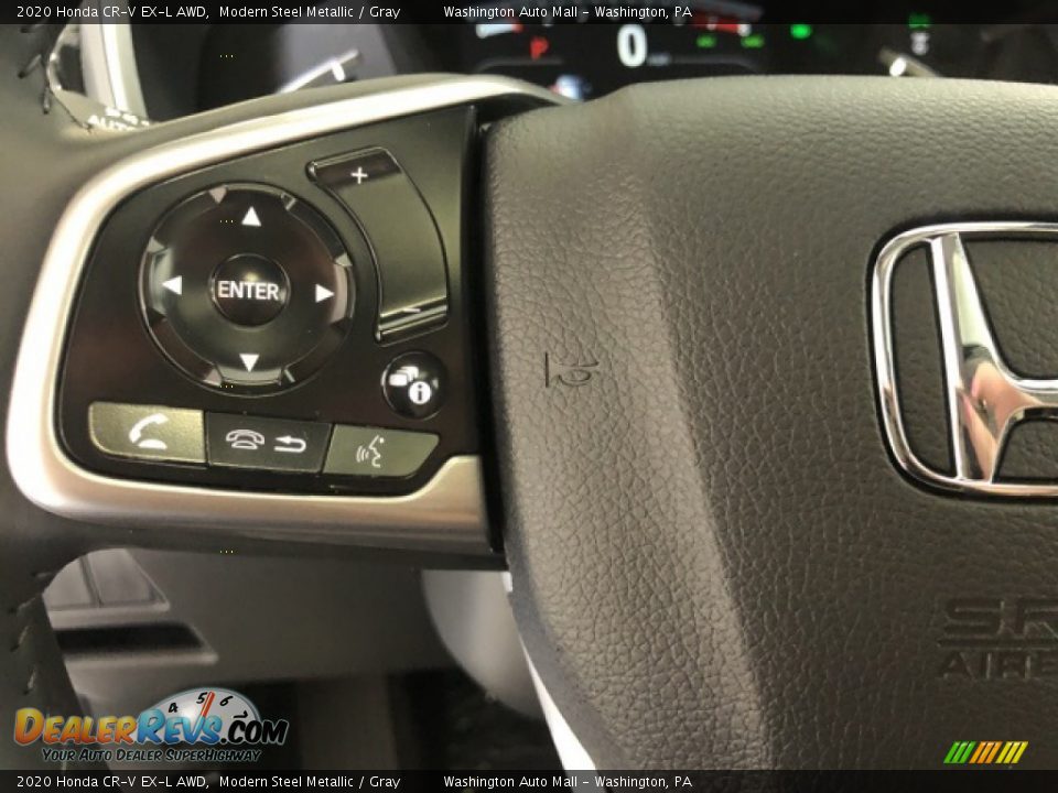 2020 Honda CR-V EX-L AWD Modern Steel Metallic / Gray Photo #12