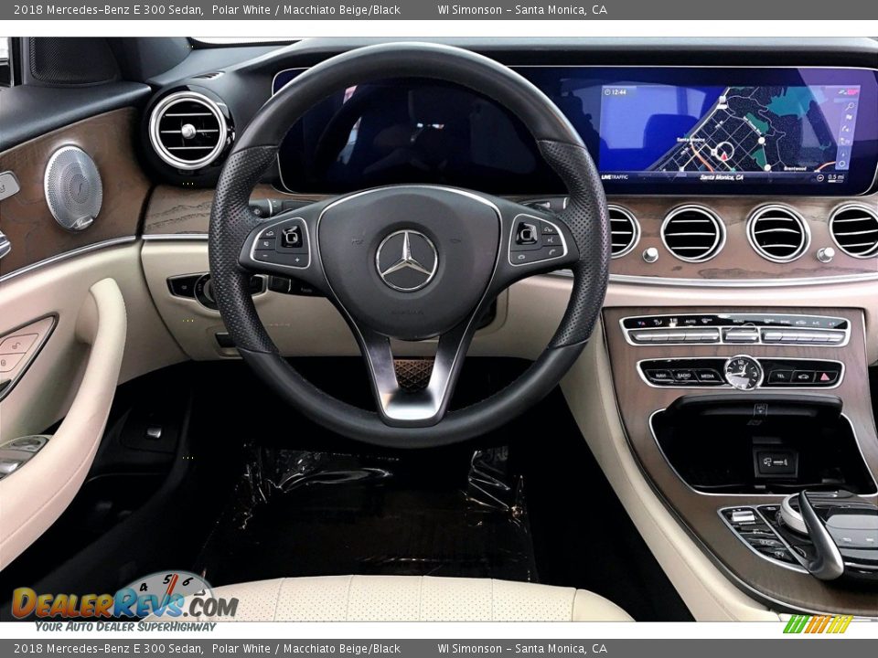 2018 Mercedes-Benz E 300 Sedan Polar White / Macchiato Beige/Black Photo #4