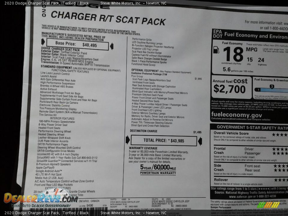 2020 Dodge Charger Scat Pack TorRed / Black Photo #28