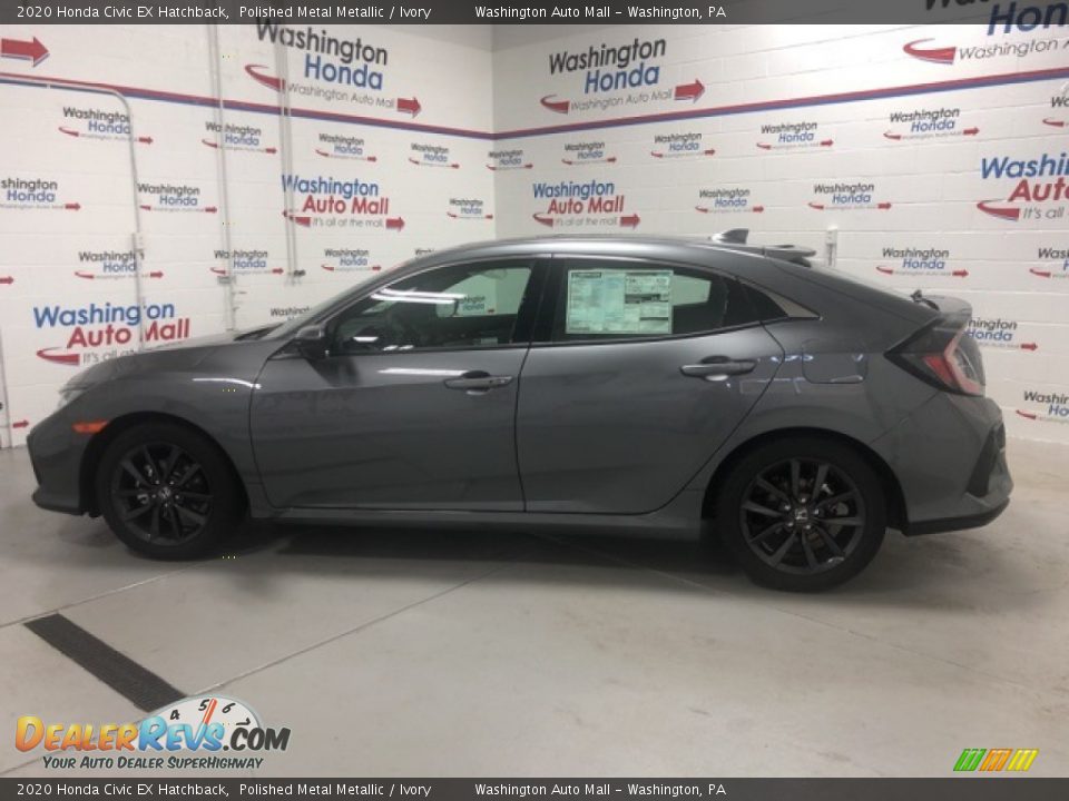 2020 Honda Civic EX Hatchback Polished Metal Metallic / Ivory Photo #2