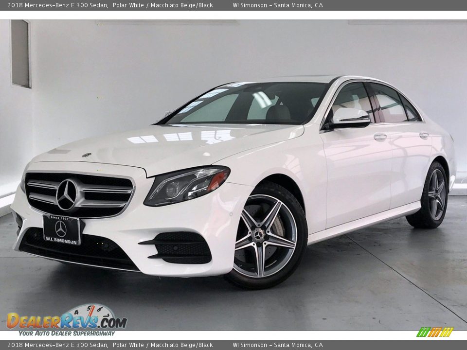 2018 Mercedes-Benz E 300 Sedan Polar White / Macchiato Beige/Black Photo #12