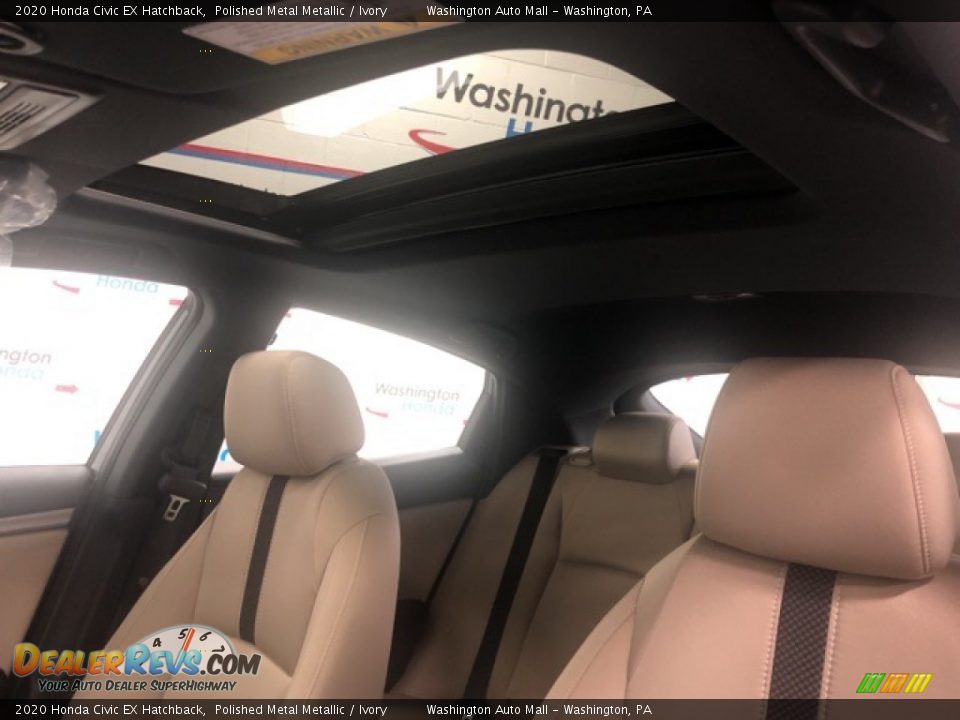 2020 Honda Civic EX Hatchback Polished Metal Metallic / Ivory Photo #8