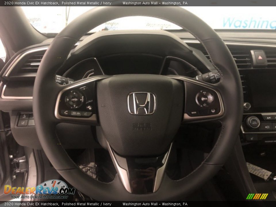 2020 Honda Civic EX Hatchback Polished Metal Metallic / Ivory Photo #10
