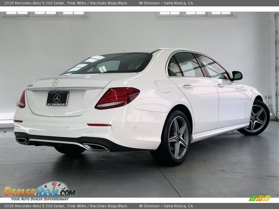 2018 Mercedes-Benz E 300 Sedan Polar White / Macchiato Beige/Black Photo #16