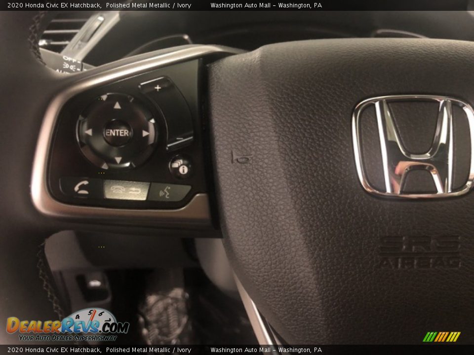 2020 Honda Civic EX Hatchback Polished Metal Metallic / Ivory Photo #11