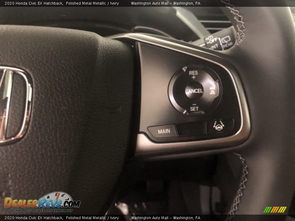 2020 Honda Civic EX Hatchback Polished Metal Metallic / Ivory Photo #12