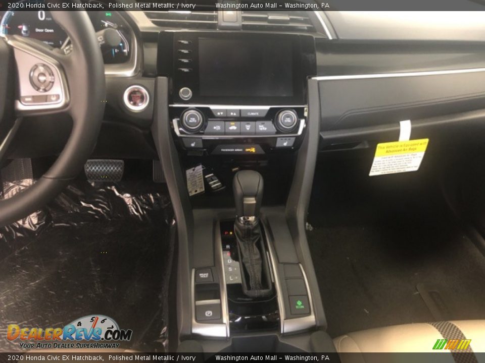 2020 Honda Civic EX Hatchback Polished Metal Metallic / Ivory Photo #14