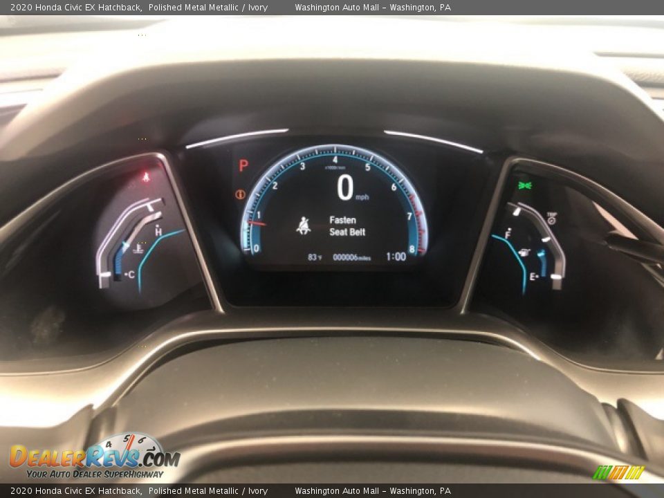 2020 Honda Civic EX Hatchback Polished Metal Metallic / Ivory Photo #17