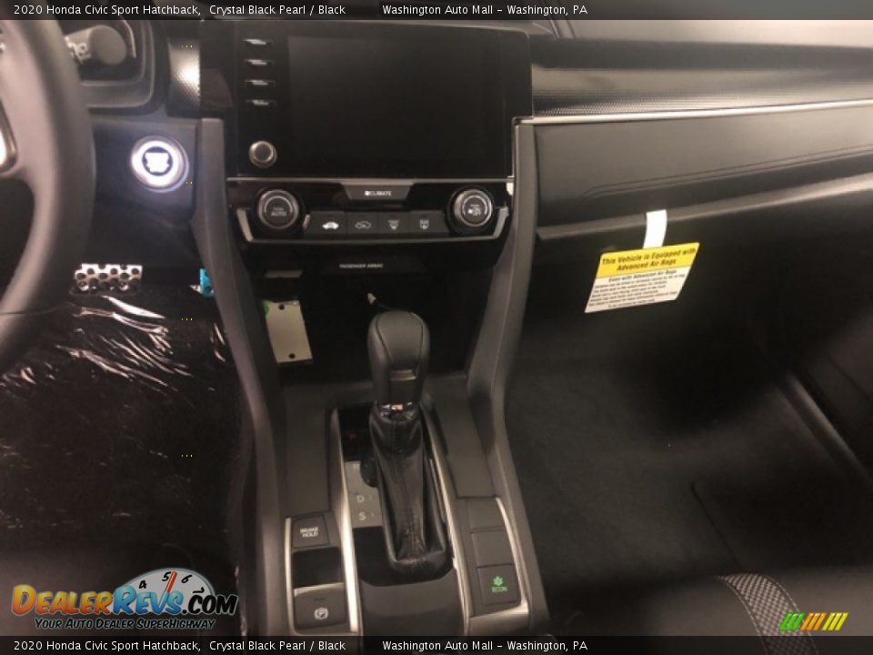 2020 Honda Civic Sport Hatchback Crystal Black Pearl / Black Photo #12
