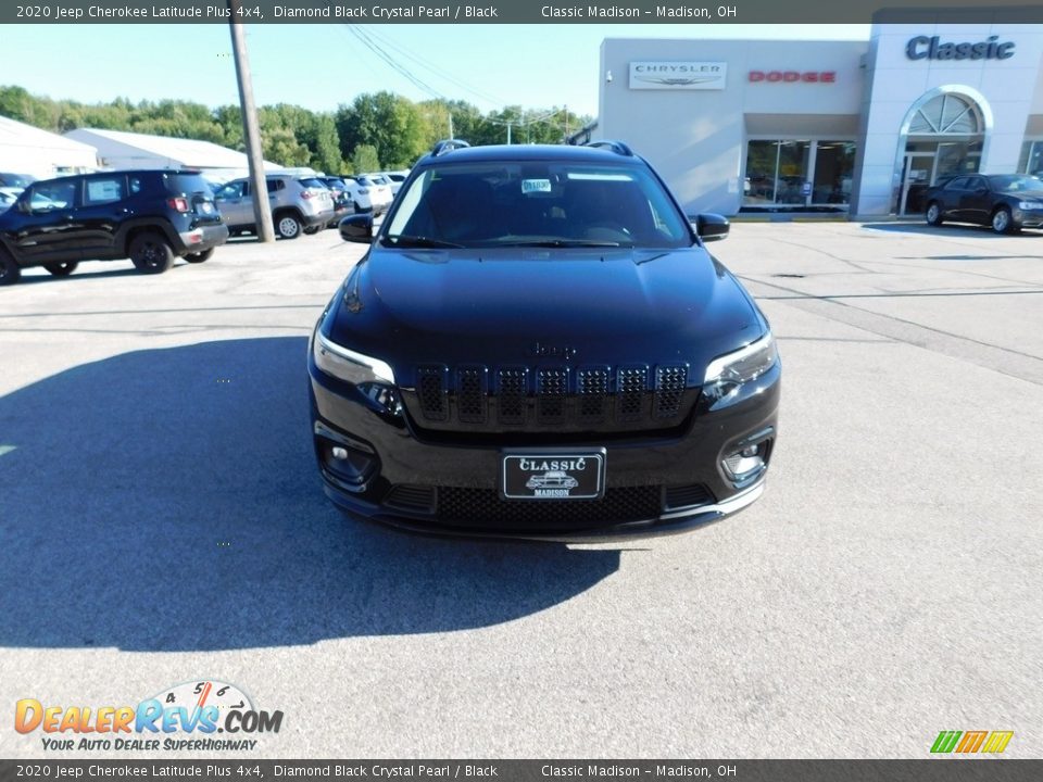 2020 Jeep Cherokee Latitude Plus 4x4 Diamond Black Crystal Pearl / Black Photo #3