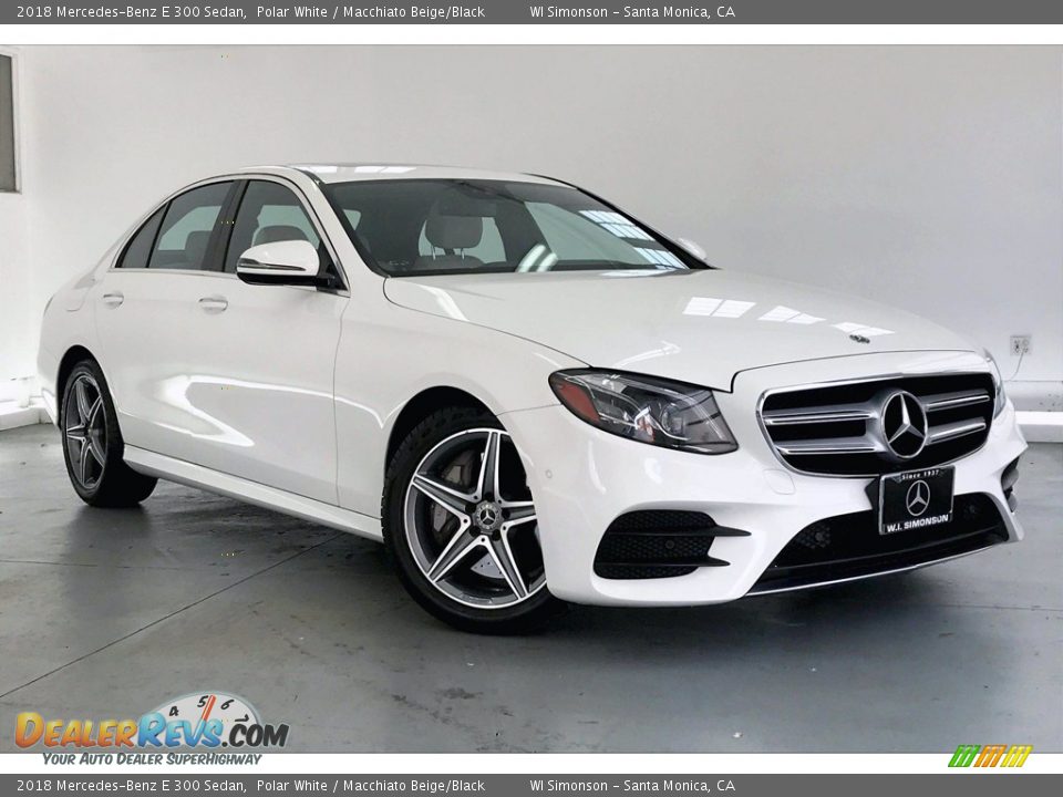 2018 Mercedes-Benz E 300 Sedan Polar White / Macchiato Beige/Black Photo #34