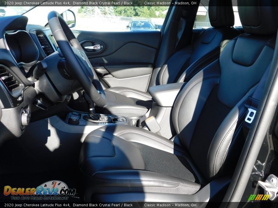 2020 Jeep Cherokee Latitude Plus 4x4 Diamond Black Crystal Pearl / Black Photo #9