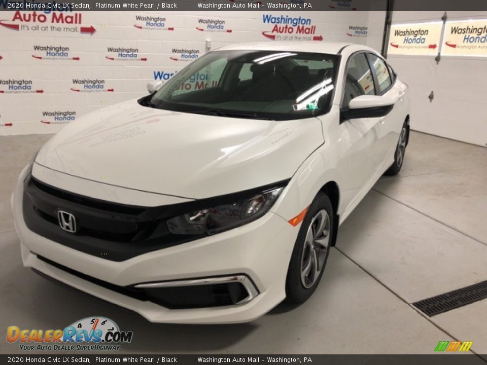 2020 Honda Civic LX Sedan Platinum White Pearl / Black Photo #1