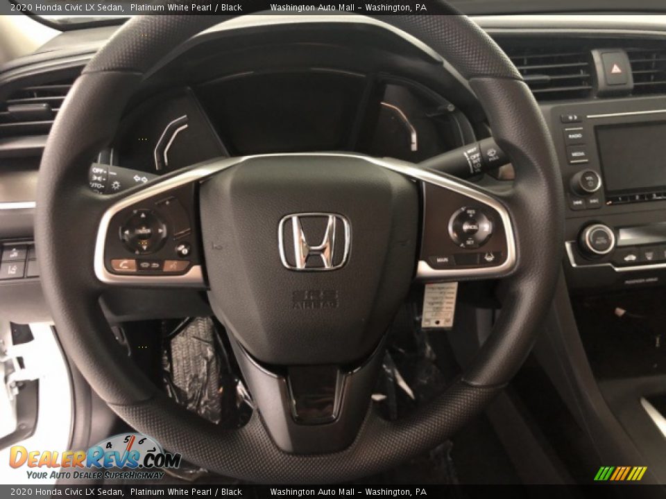 2020 Honda Civic LX Sedan Platinum White Pearl / Black Photo #8