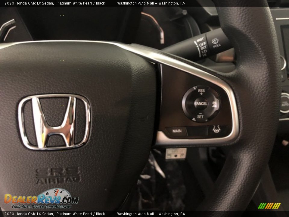 2020 Honda Civic LX Sedan Platinum White Pearl / Black Photo #10
