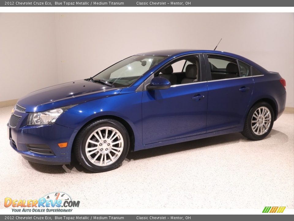 2012 Chevrolet Cruze Eco Blue Topaz Metallic / Medium Titanium Photo #3