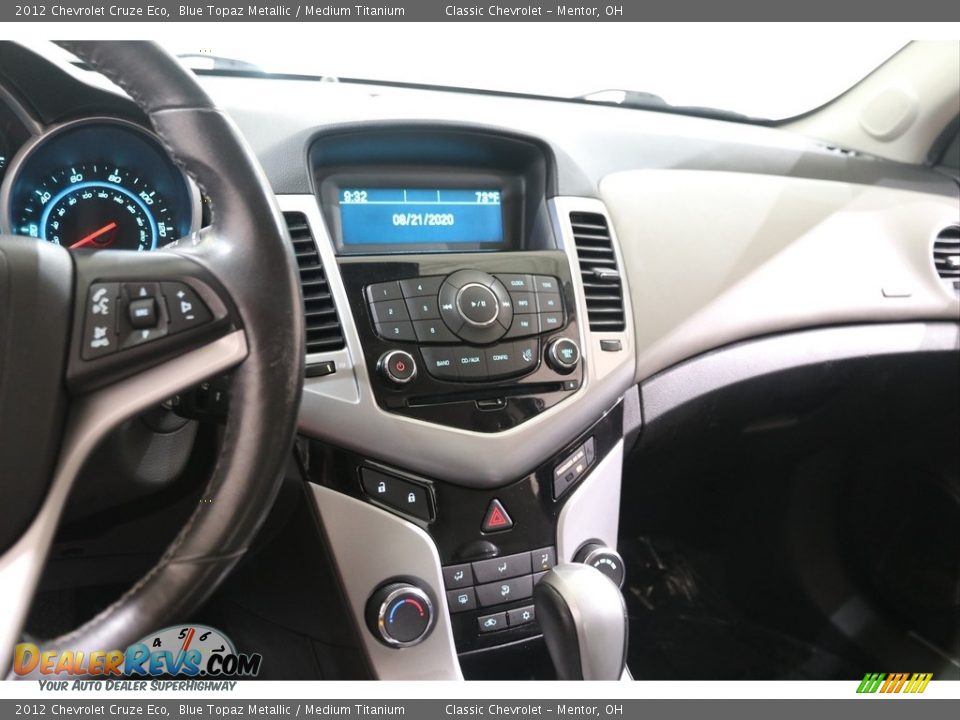 2012 Chevrolet Cruze Eco Blue Topaz Metallic / Medium Titanium Photo #9